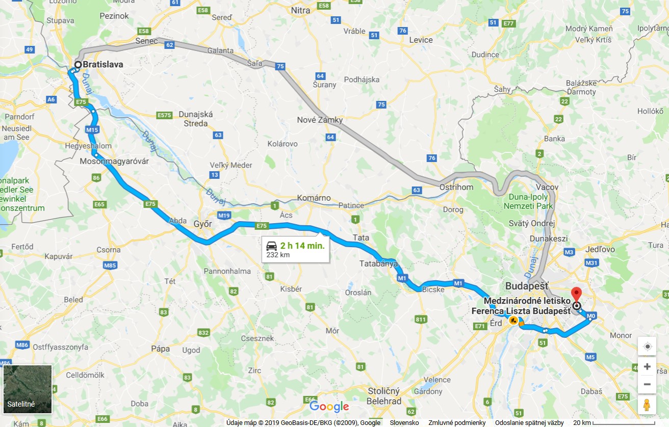 Road to the Budapest Ferihegy Airport - Ferenc Liszt Airport